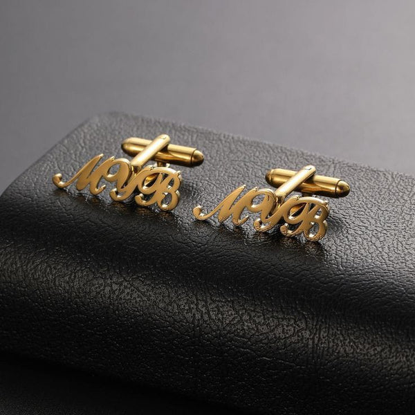 Personalized Gold Cufflinks