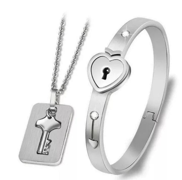 Couple Lock & Key Jewelry Set