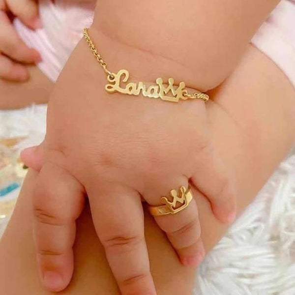 Customized Baby Bracelet & Ring Set